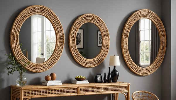 Miroirs en rotin : l'atout charme de votre déco intérieure